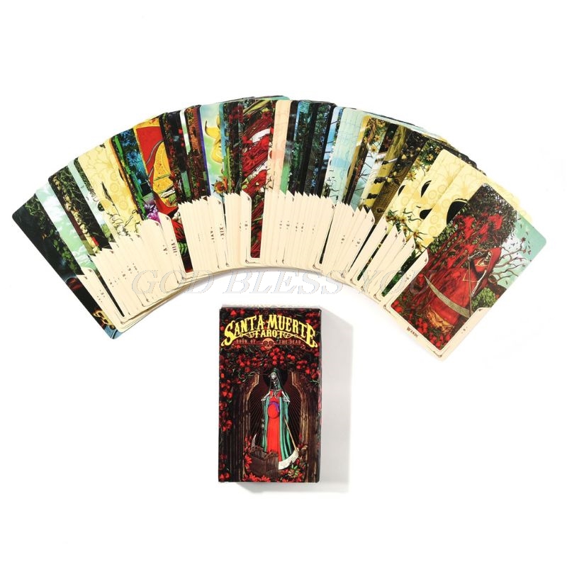 78pcs Cards Santa Muerte Tarot Deck Book of the Dead Family Party Board Game Drop Shipping