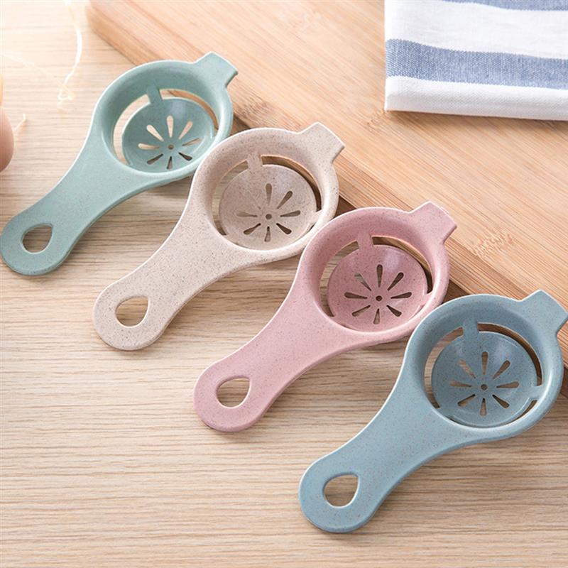 Mini Egg Yolk White Separator Egg Separator Creative Ergonomic Handle Wheat Straw Egg Yolk Separator Egg Tool Kitchen Tools