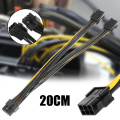 1pc Graphics Cards Power Cable 20cm Dual 6 Pin Female To Single 8 Pin Male For Computer Connector Accessories
