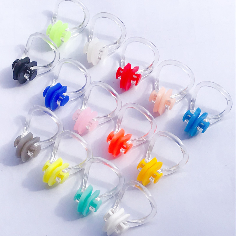 10pcs/lot High Quality Reusable Soft Silicone Swimming Nose Clip Comfortable Diving Surfing Swim Nose Clips For Adults Children