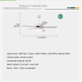 WPD Ceiling Fan With LED Light Kit Remote Control 3 Colors Modern Home Decorative for Rooms Dining Room Bedroom Restaurant