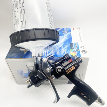 WETA 4000G LVMP spray gun 1.3mm with adapter no wash pot black fitting easy change for car painting airbrush gun