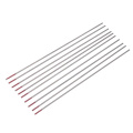 10Pcs TIG Welding Tungsten Electrodes Rod Mayitr 2% Thoriated Tungsten Electrode 1.6x150mm WT20 Red for Welding Carbon Steel
