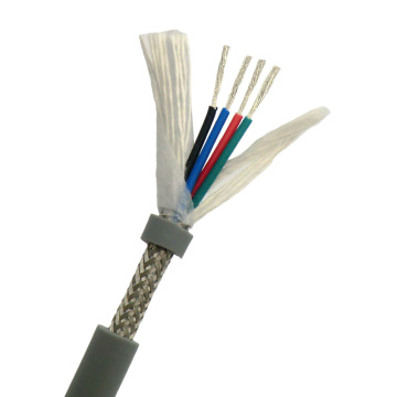 Drag Chain Control Cable Shielded Ultra Flexible 4 core 0.2,0.3mm ² Gray Towline Cable 1m (24,22AWG)