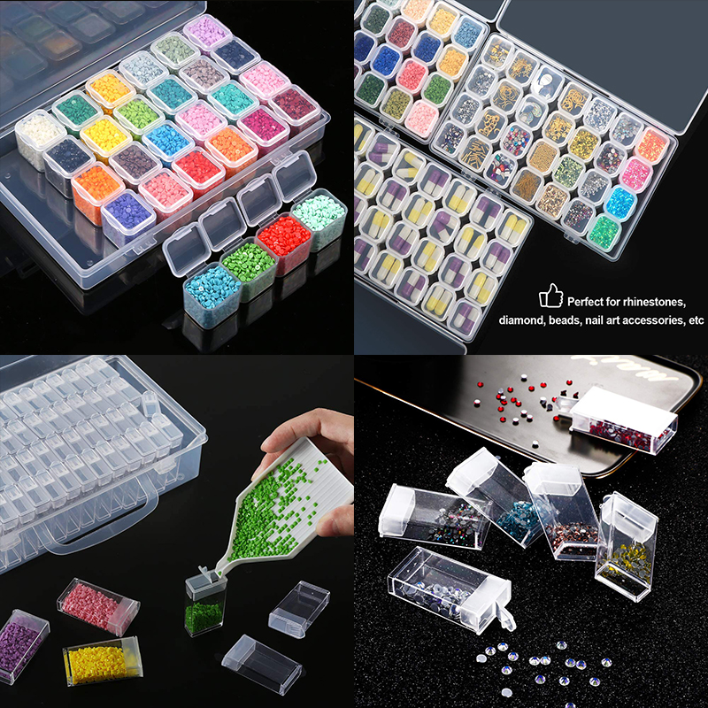 Diamond Painting Box Tool Accessories ! Daimond transparent plastic Organizer storage box, Storage Case jewelry Storage Box Gift