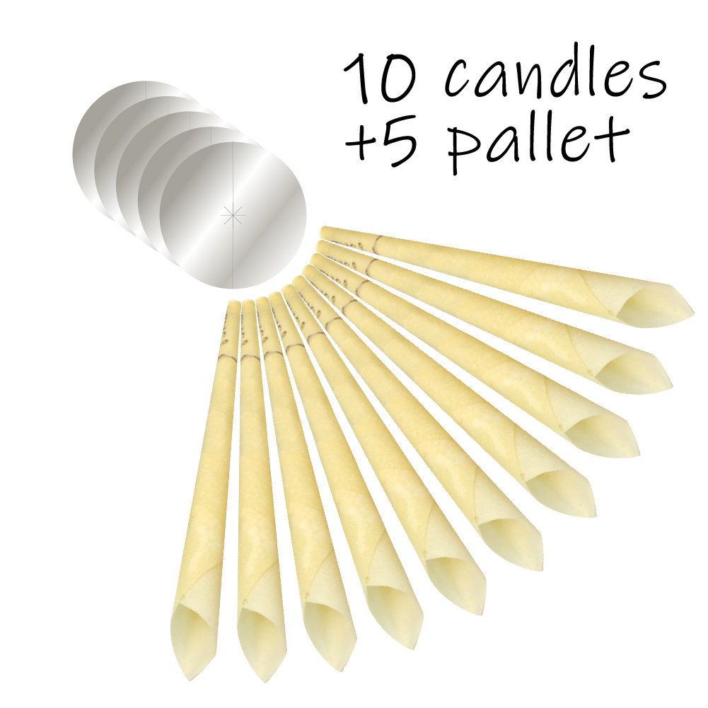 2/10pcs Earcandle Therapy Aromatherapy Indian Beeswax With Earplugs Ear Cleaner Q Grips For Ear Candle Oorkaarsen