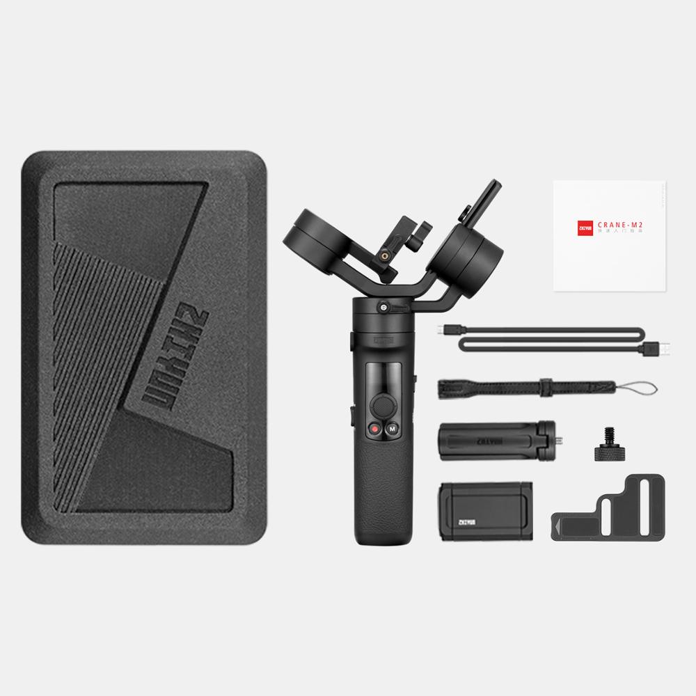 ZHIYUN Official Crane M2 Camera Gimbals for Compact Mirrorless Action Cameras Phone Smartphones Handheld Stabilizer for Sony