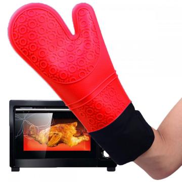 High temp resistant extra long silicone oven glove