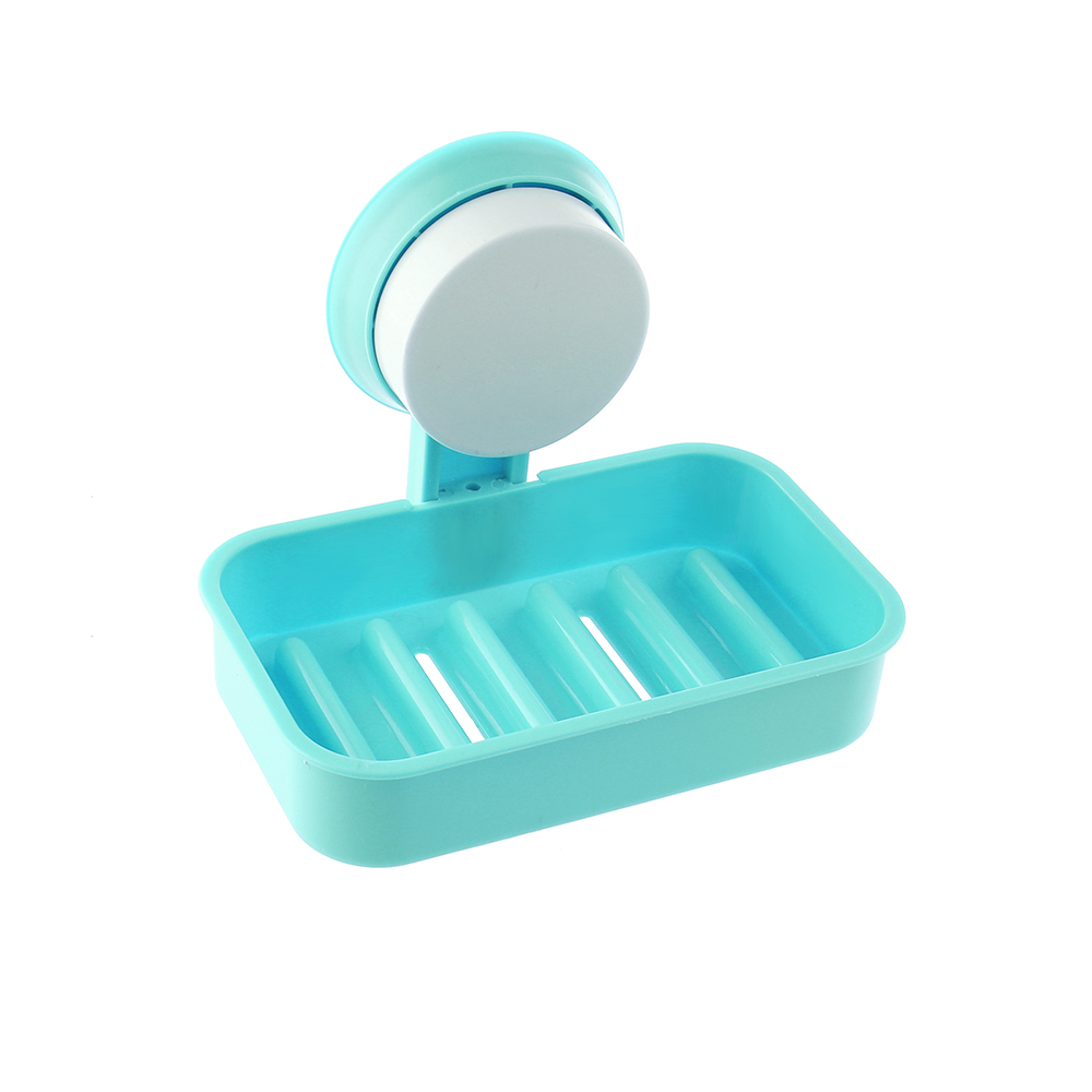 Suction Cup Soap Dish Vacuum Sucker Soap Dish Bathroom Soap Boxes Double Layers Strong Sucker Soapbox Soap Draining Holder