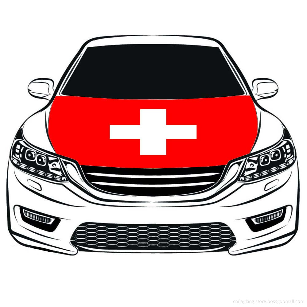 The World Cup 100*150cm Switzerlan Flag Car Hood flag High elastic fabric