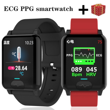 Ecg Ppg Smart Watch 2020 For Men Women Watches Android Ios Smartwatch E04s Blood Pressure Temperature Pedometer Bracelet Smart