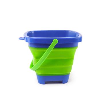 Beach Bucket Sand Toy For Kids Foldable Beach Pail Silicone Collapsible Buckets Summer Party Playing Pail For Camping Fishing