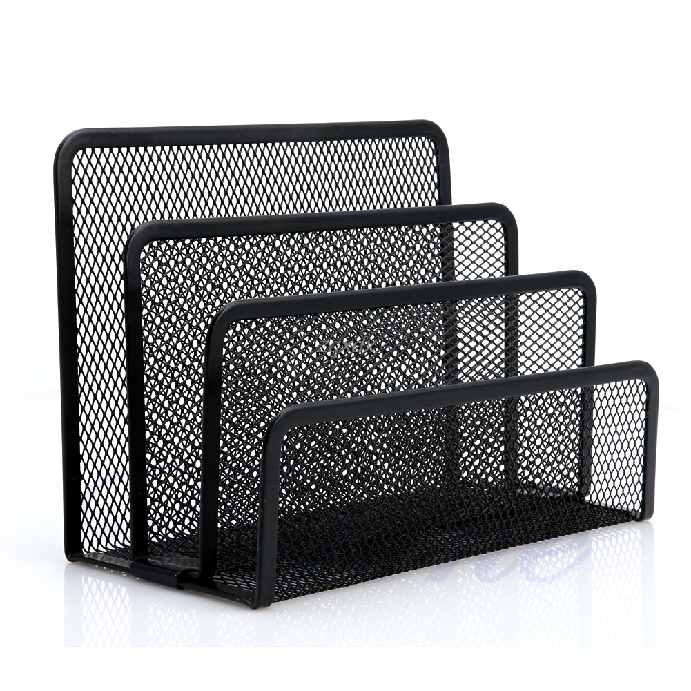 Black Document Desk accessories Mesh Letter Sorter Mail Tray Office File Organiser Business Whosale&Dropship