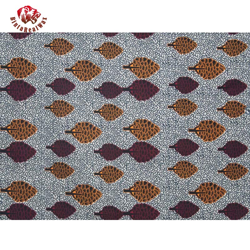 Veritable Africa High Quality Guaranteed Real Ankara Fabric Bintarealwax African Wax Prints fabric for Party Dress FP6282