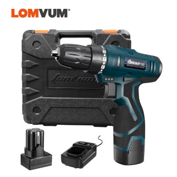 LOMVUM Electric Drill Waterproof Parafusadeira Rechargeable Electric Screwdriver Multifunction Power Tools Mini Cordless Drill