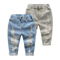 Autumn Spring Baby Boys Jeans Pants Kids Clothes Cotton Casual Children Trousers Teenager Denim Boys Clothes 90~130 ripped