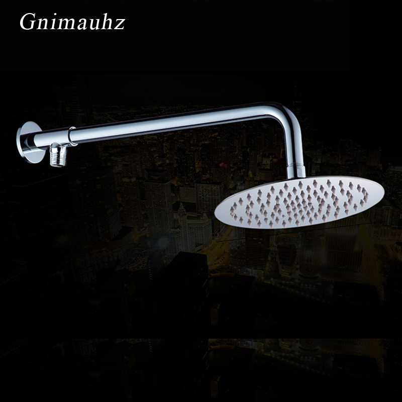 Wall Mounted Shower Arm Stainless Steel Material Chromed Bathroom Shower Accessories Shower Head Fixed Pipe Shower Holder