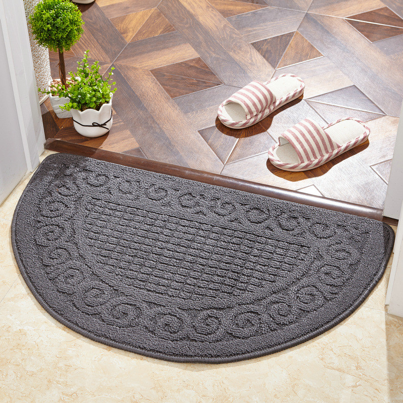 Semicircle Modern Style Doormat Carpet Household Foot Pad Vacuum Carpet For Balcony Bathroom Non-slip Bath Mat Room Door Mat