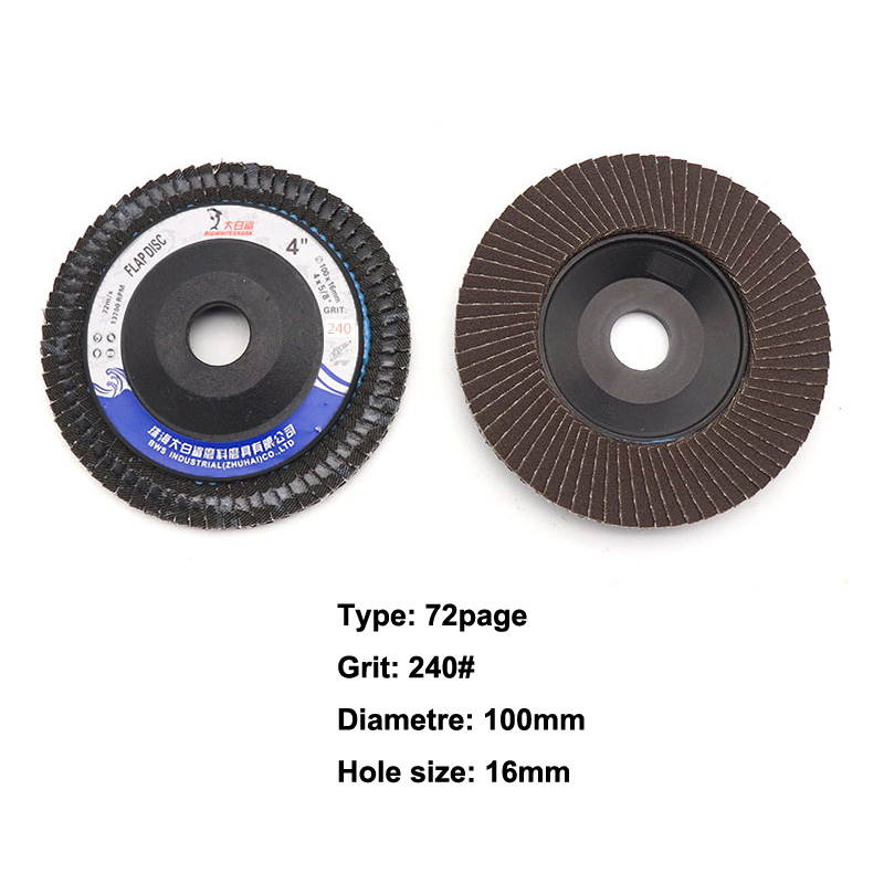 1pcs 100mm 60/80/120/240/320 Grit Flap Sanding Grinding Discs Angle Grinder Wheels Grinding Wheel Sanding Flap Disc 72 tablets