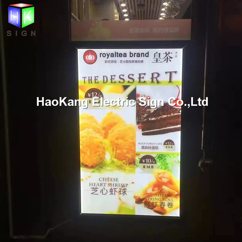 A2 restaurant menu board signboard for fast food menu led backlit poster frame light box advertising