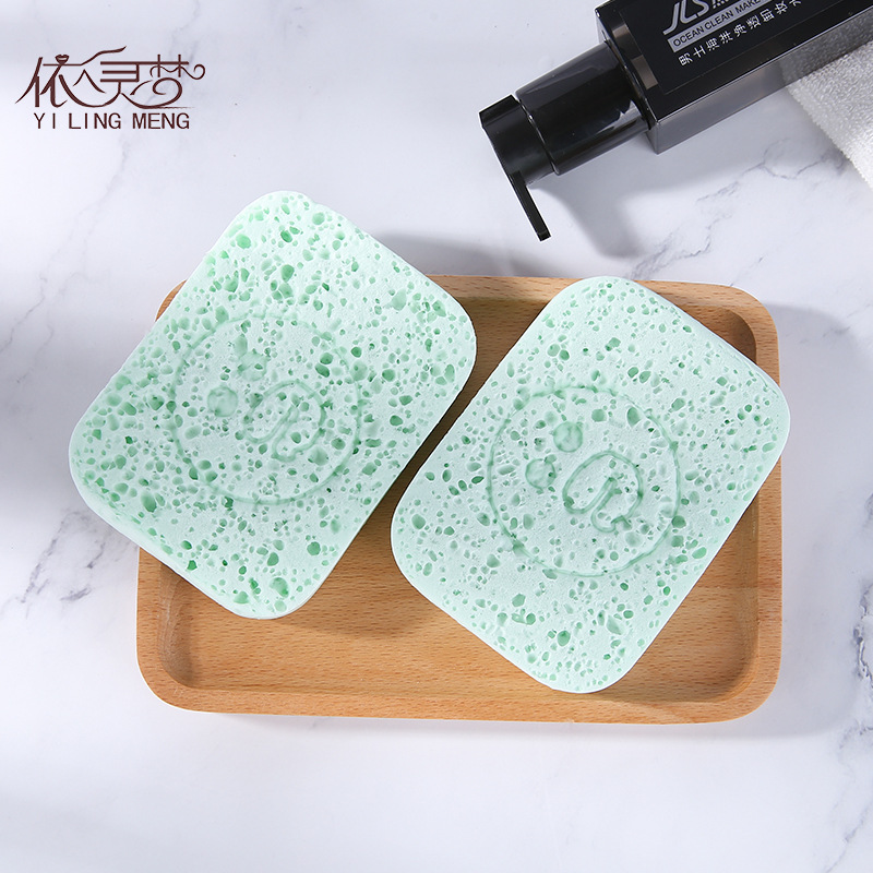 Cucumber Fresh Wood Pulp Sponge Deep Cleansing Facial Cleaning Puff L152