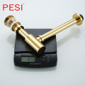High Quality Brass Basin Wast Drain Wall Connection Plumbing P-traps Wash Pipe Bathroom Sink Trap Gold with Pop Up Drains.