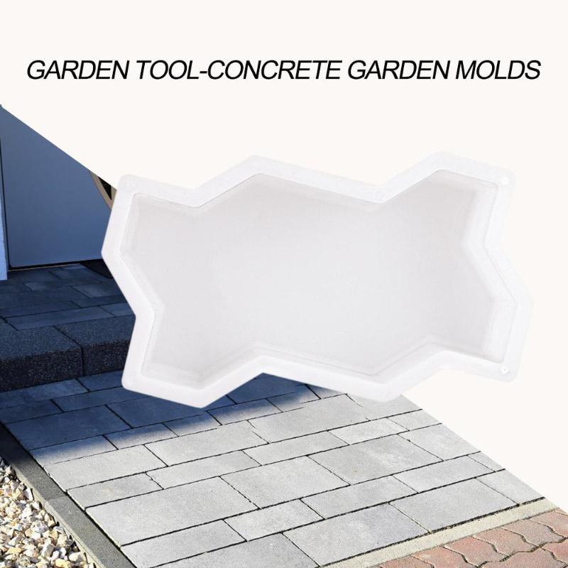 White Garden Pavement Mold Garden Walk Pavement Concrete Mould DIY Manually Paving Cement Brick Stone Road Concrete Molds