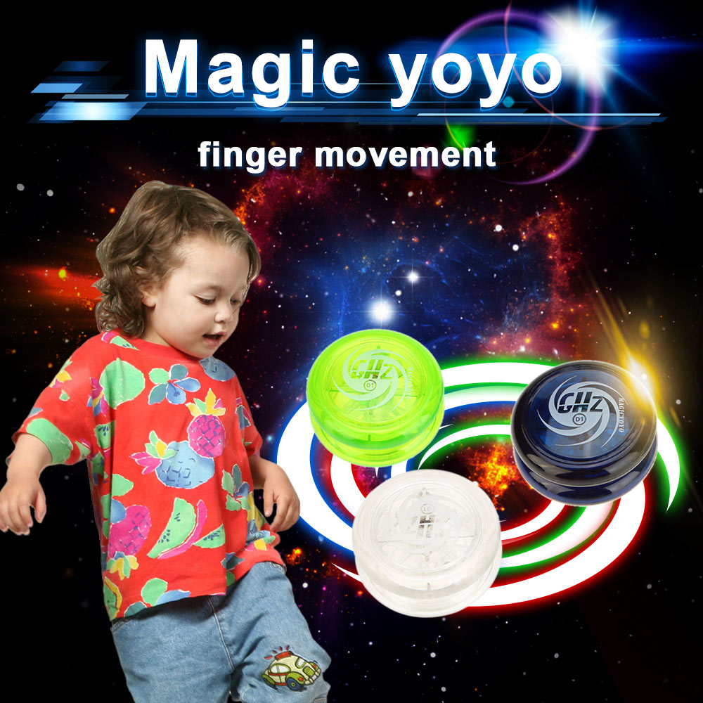 D1 Magic Yoyo Yoyo Professional Poly Carbonate Loop Yoyo Narrow Plain Shaft Star Burst System with Spinning String Toys for Kids