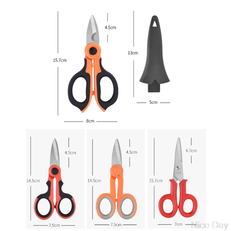 2/1 High Carbon Steel Scissors Household Shears Tools Electrician Scissors Tools Ju08 20 Dropship