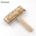 Chzimade Christmas Snowflake Wooden Rolling Pins For Polymer Clay Tools Ceramic Sculpture Roller