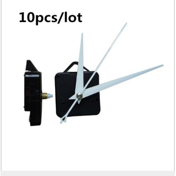 10pcs/lot high quality Clock Mechanism with Quartz Wall Clock Movement Watch Mechanism DIY Repair Tool Parts Kit white Hands