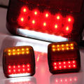 Fuleem 2PCS 12V 20 LED TRUCK LORRY VAN TRAILER STOP BRAKE REAR TAIL LIGHTS INDICATOR LAMP