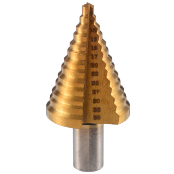 Titanium Coated Cone HSS Steel Step Drill Bit 5-35mm Cone Step Drill Power Metal Wood Working Drilling Hole Cutter Tools