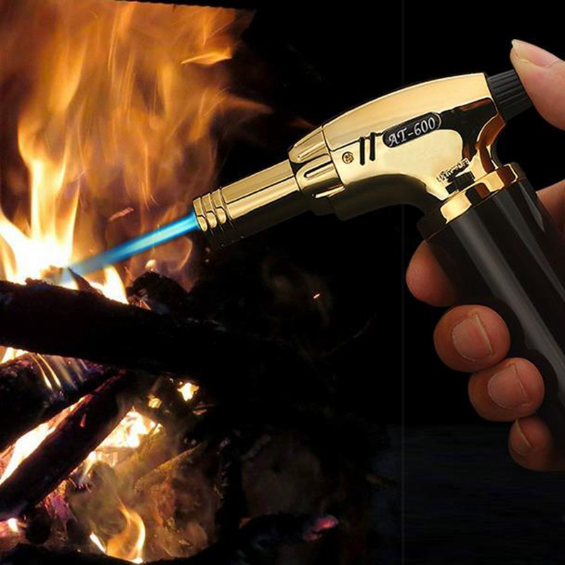 Kitchen Outdoor Barbecue Ignition Metal Windproof Lighter Spray Gun Refillable Gas Lighter Cigar Lighter Butane Welding Torch