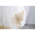 Sapphire Bridal 2 Tiers Short Tulle Veils Velo De Novia White Ivory Veil Gold Lace Tulle Elbow Length Bridal Veils Hot Sale