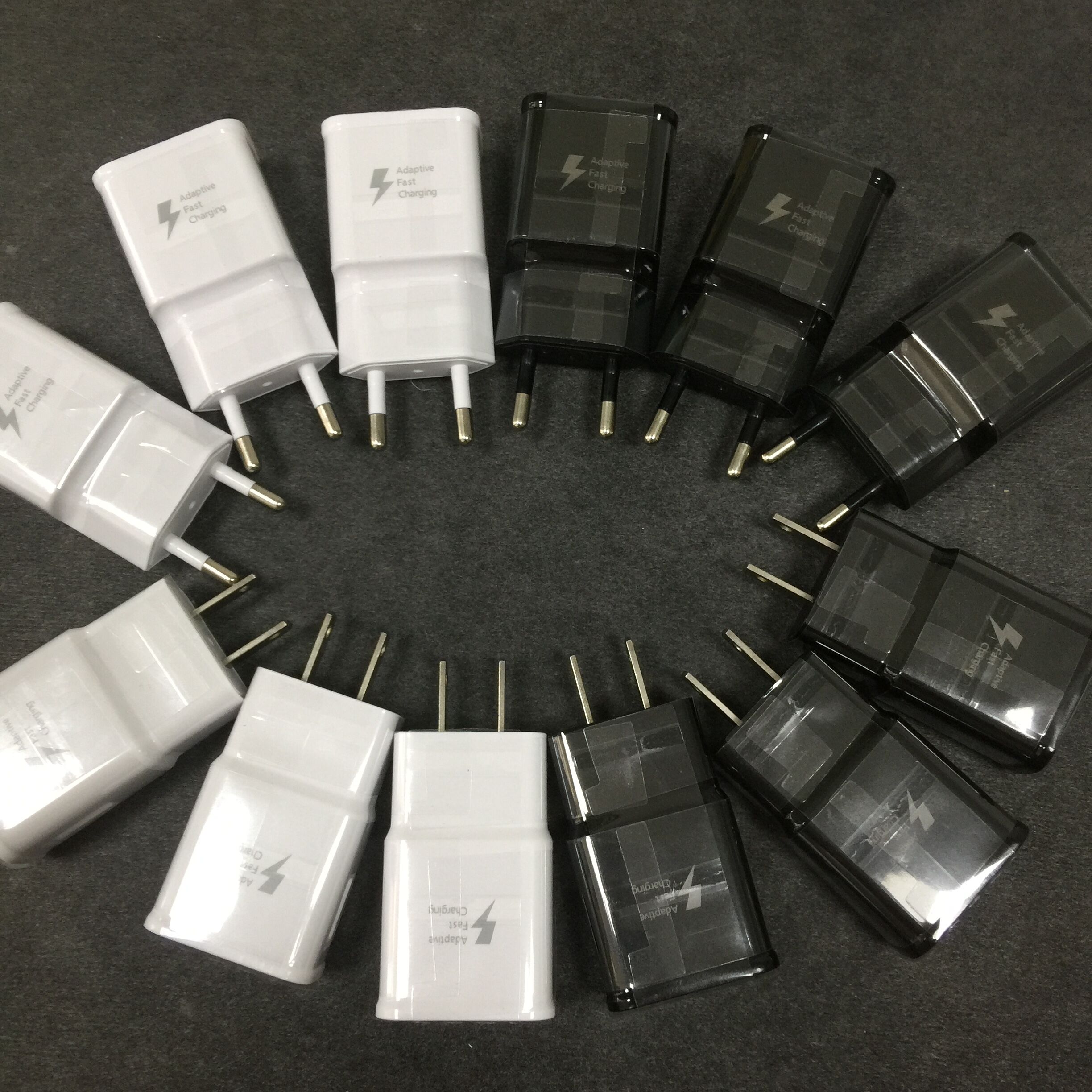 100pcs/lot Original 9V-1.67A 5V 2A US/EU/AU/UK Plug Fast Charging Travel adapter Wall Fast Charger For S6 S7 S8 S9 plus Note 8 9