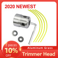 Aluminum Grass Trimmer Head With 4 Lines Brush Cutter Head Lawn Mower Accessories Cutting Line Head for Strimmer Replacement