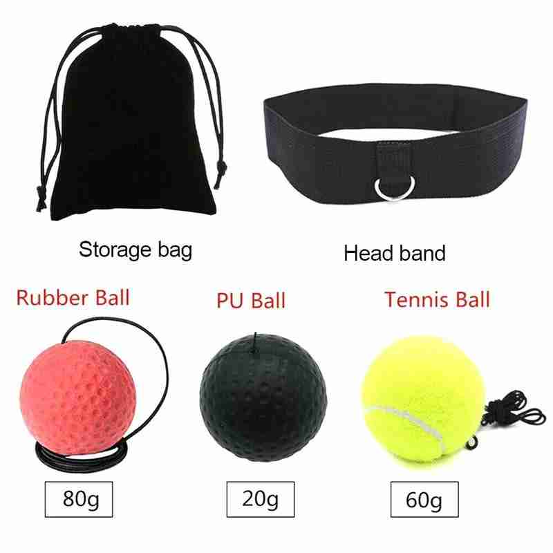 Boxing Reflex Ball set 3 balls Head Band Fighting Speed Exercise Tai Ball Accessories Punch Equipment MMA Muay Training V9W4