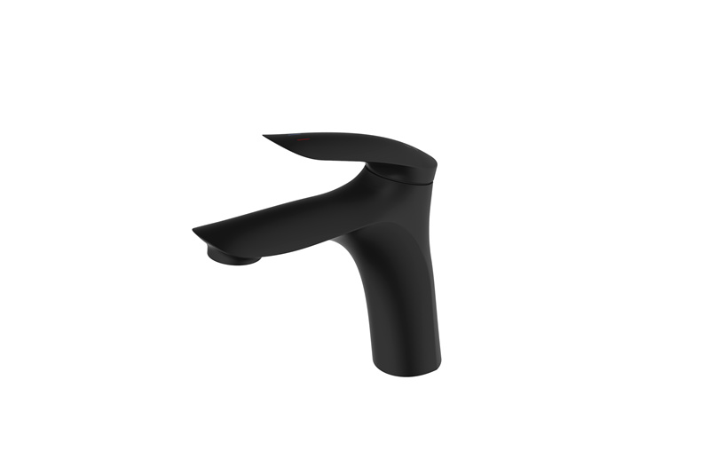 Single Handle Black Basin Mixer for Bathroom