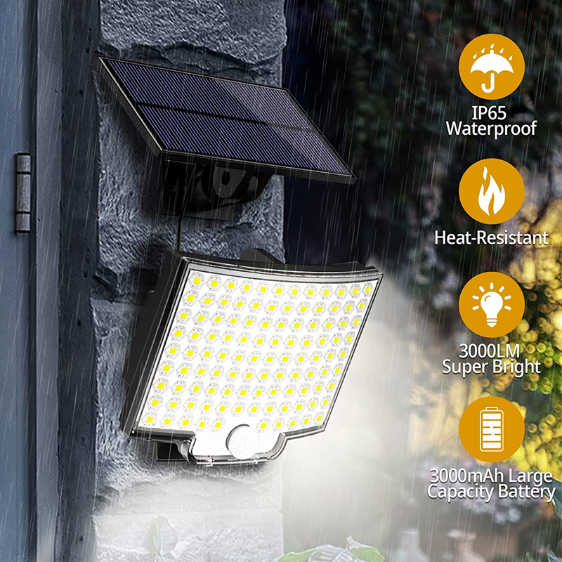 Solar LED Wall Light Outdoor 106 LEDs