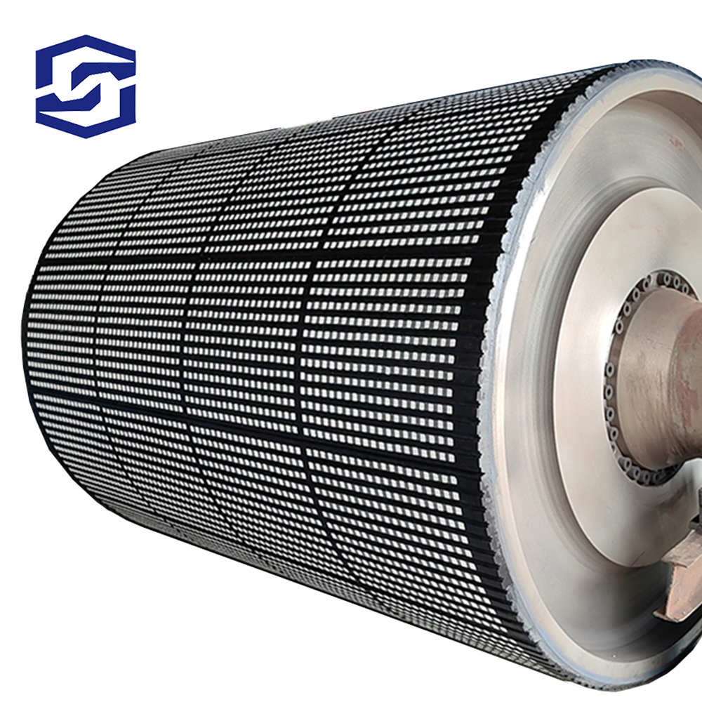 Drive roller covering rubber ceramic rubber plate