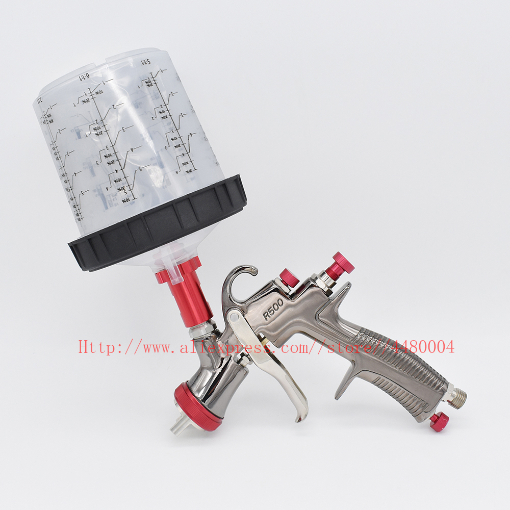 LVLP manual spray gun gravity spray gun 1.3mm with 600CC paint mixing cup professional spray gun with spray gun accessories