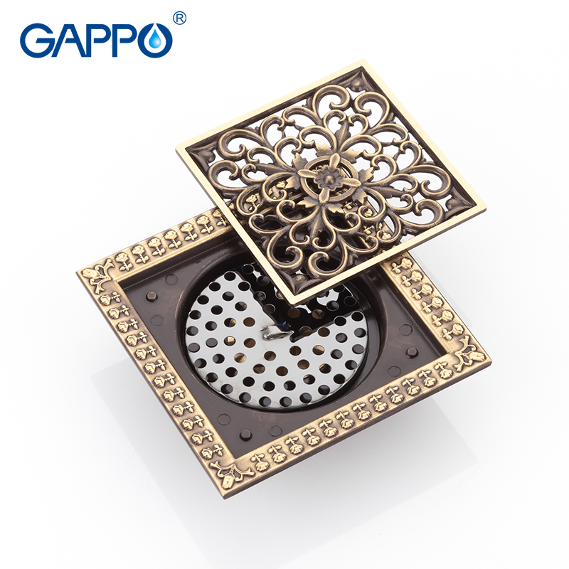 GAPPO Drains antique brass drain plug Bathtub Shower Drain bathroom floor drains chrome plugs