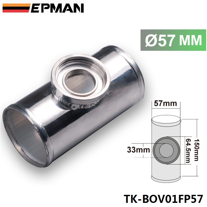 57MM 2.25" TURBO Aluminum FLANGE PIPE For SSQV/SQV BOV D16 TK-BOV01FP57