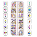 120pcs Per Box Crystal AB 3D Nail Art Rhinestones Fancy Shaped Crystals and Stones For DIY Nails Art Decoration