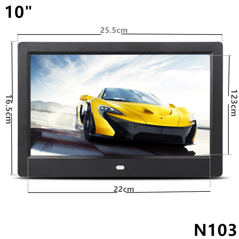 10.1" HD Digital Photo Frame Picture Mult-Media Player MP3 MP4 Alarm Clock For Gift Control LCD Panel 800x1280