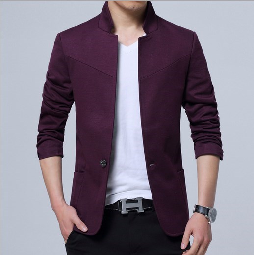 Chinese Collar Mao Suit Jacket Mens Slim Fit Blazer For Men Plus Size Mens Blazers Black Blue Grey Red 3XL 4XL 5XL
