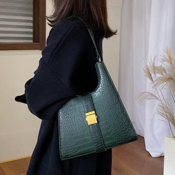Vintage Fashion Female Crocodile pattern Tote bag 2020 New Quality Leather Women's Designer Handbag Lock Shoulder Messenger Bag