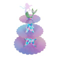 Mermaid Birthday Party Decorations 3-tier Paper Cake Stand Under the Sea Girl Birthday Party Supplies Wedding Decor Baby Shower