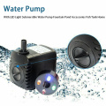 Flow Adjustable Low Noise Portable Hydroponic Submersible Water Pump Fountain Pond With LED Light Aquarium Accessories Fish Tank